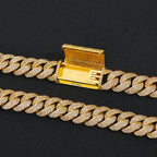 NY 13mm 3 Rows of Fashion Cuban Link Bracelet Iced Out Brass CZ Miami Rectangular Buckle Design Hip Hop Men Jewelry