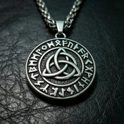 316L Stainless Steel Celtic Rune Pendant Necklace For Men Vintage Viking Amulet Charm Chain Necklaces Jewelry Gift