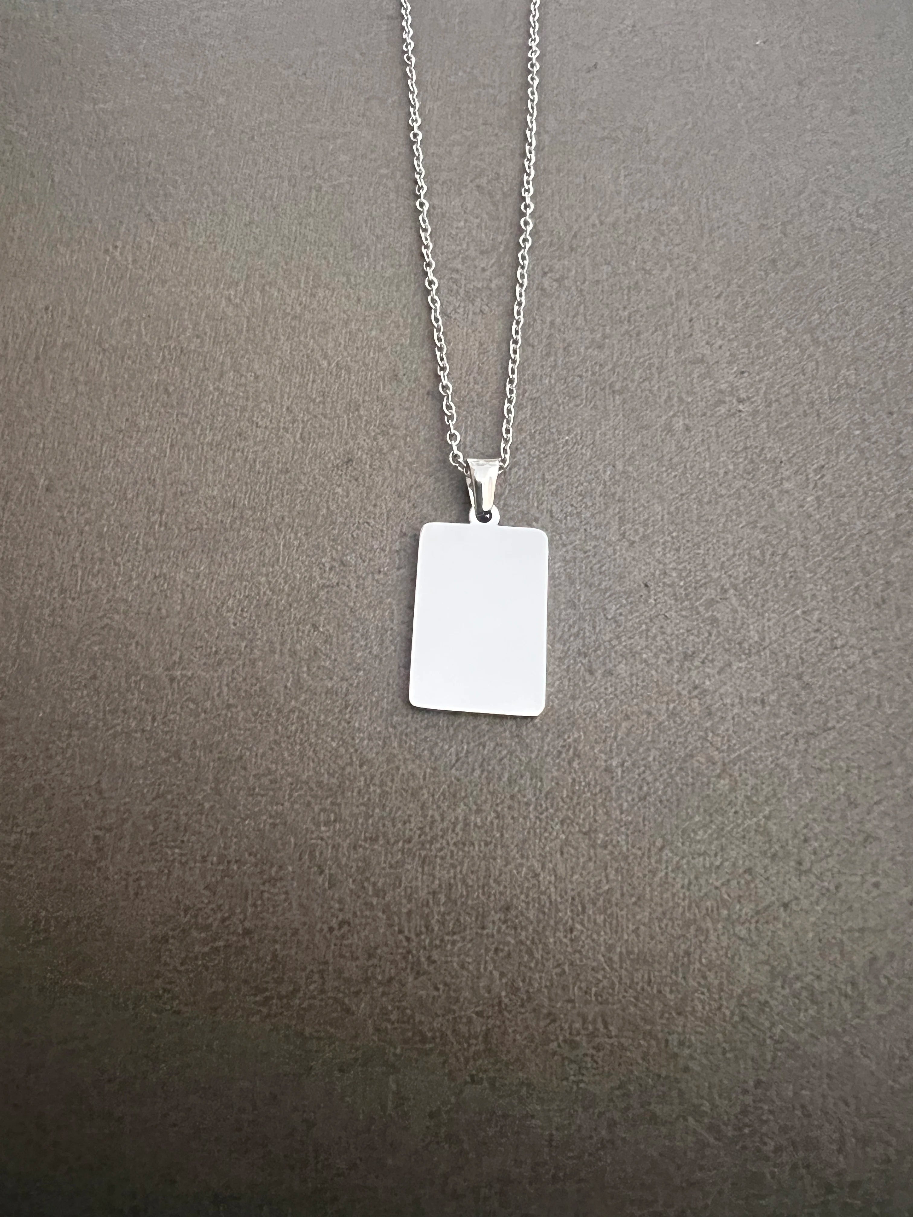10pcs lot 2026 New Arrival Blank Strip Pendant Necklace Stainless Steel Necklace