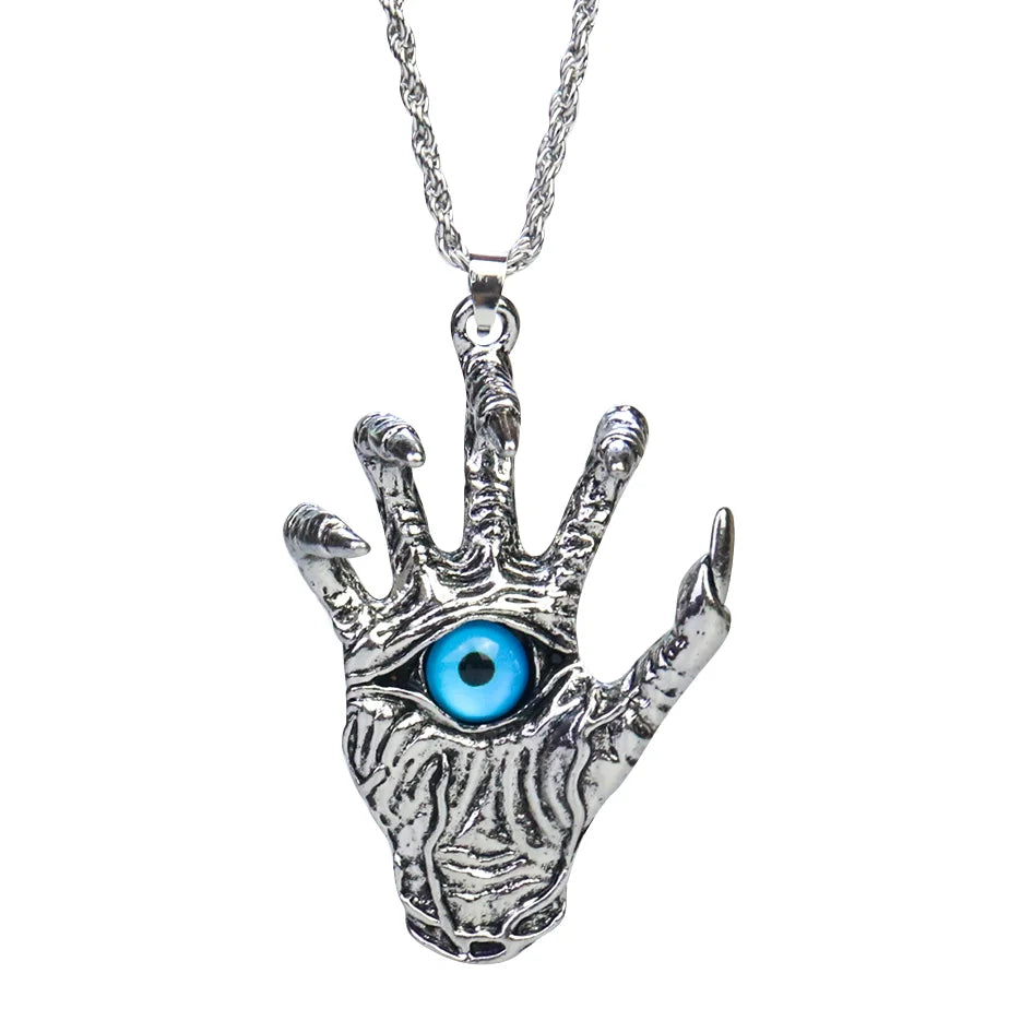 Monster Claw Palm Bones Pendant Necklace — 3D Sweater Chain