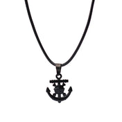 Marine Anchor Rudder Stainless Steel Pendant Necklace