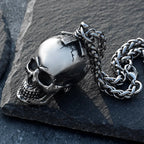 3D Gothic Skull Pendant Necklace — Stainless Steel