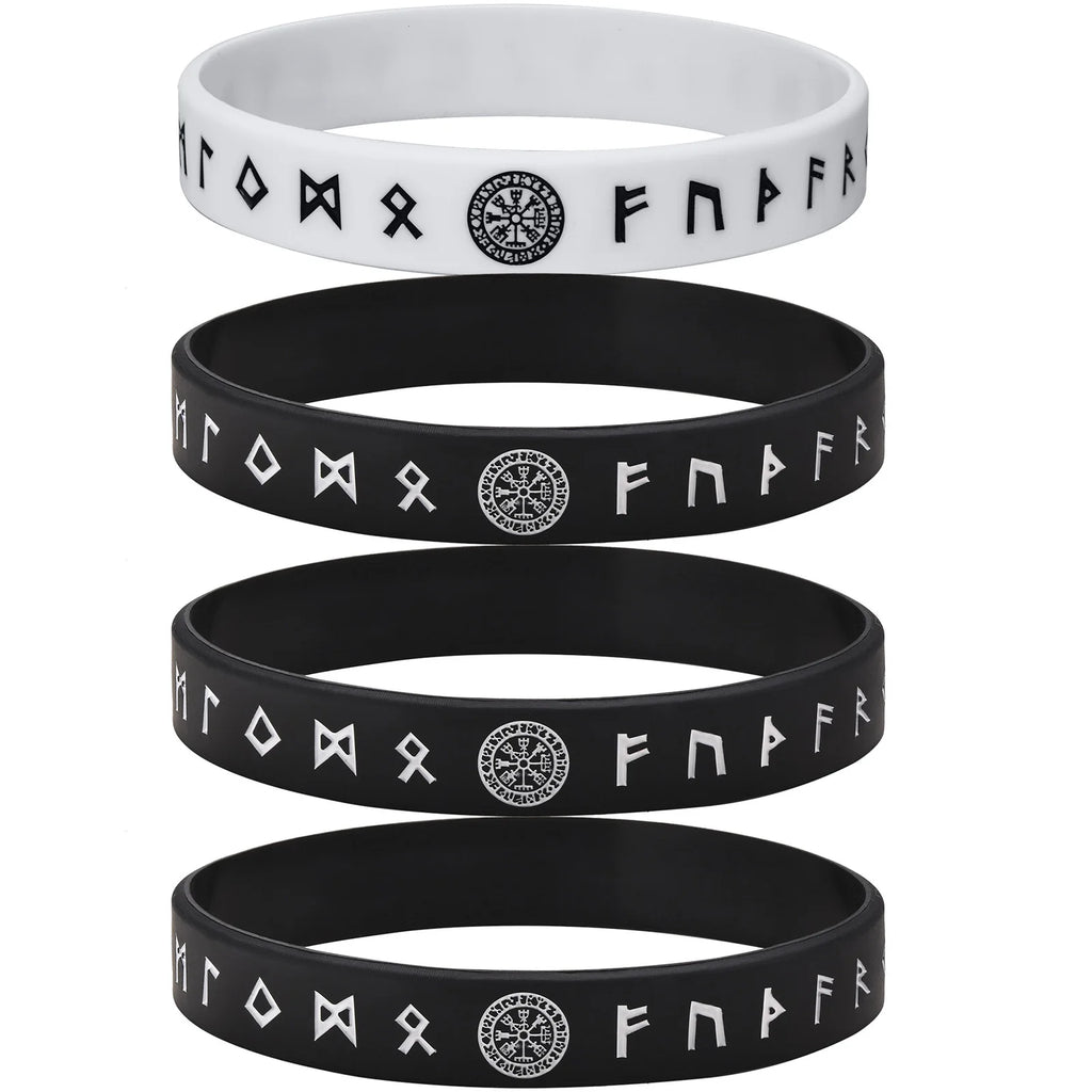 Viking Compass Silicone Bracelet 12mm