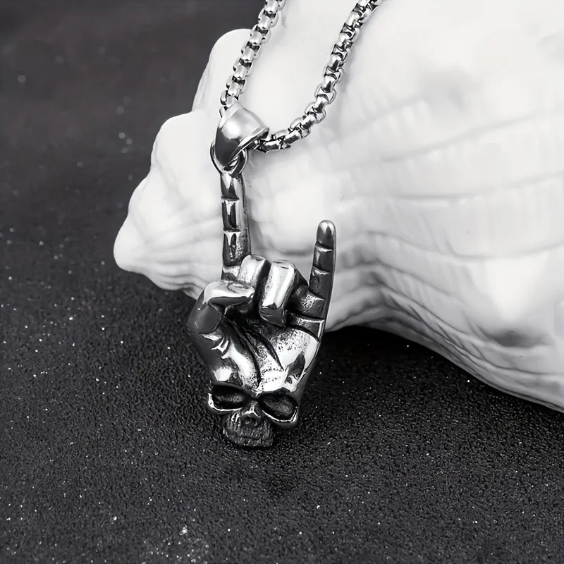 Skull Pendant Necklace — Gothic Statement