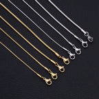 HIYEE Stainless Steel Snake Chain Necklace Chains for DIY for Women Jewelry Making Findings Pendants Lobster Clasps