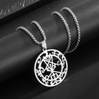 Lucifer Pentagram Medal Pendant — Stainless Steel