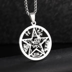 Hebrew Pentagram Star Pendant Necklace — Amulet
