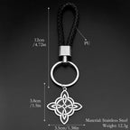 Witchcraft Witch Knot Keyring For Women Men Stainless Steel Silver Color Slavic Protection Amulet Keychains Jewelry