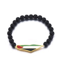 Palestine Flag Steel Bracelet Beaded Hand