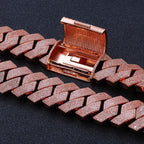 Cuban Bracelet Iced Out Rose Gold 25MM
