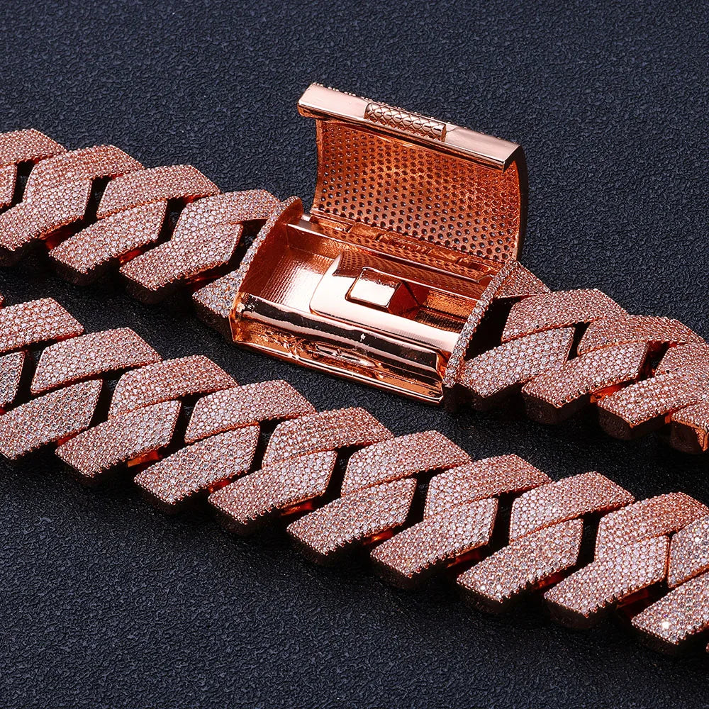 Gold Cuban Chain Necklace Iced Out 20/26/36MM