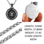 Slavic Sun Lion Amulet Pendant — Stainless Steel