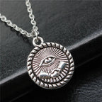 Hand and Eye Talisman Amulet Necklace — 43cm Chain
