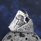 Onlysda Anillo Hombre Stainless Steel Gothic Skull Mask Ring Biker Hiphop rock Jewelry Unique Halloween Gift for Men