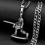 Army Soldier Rifle Pendant Necklace — Stainless Steel