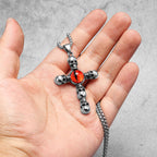 Skull Cross Pendant Necklace — 316L Stainless