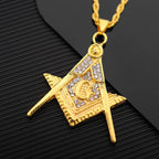 Masonic Pendant Necklace — Zinc Alloy