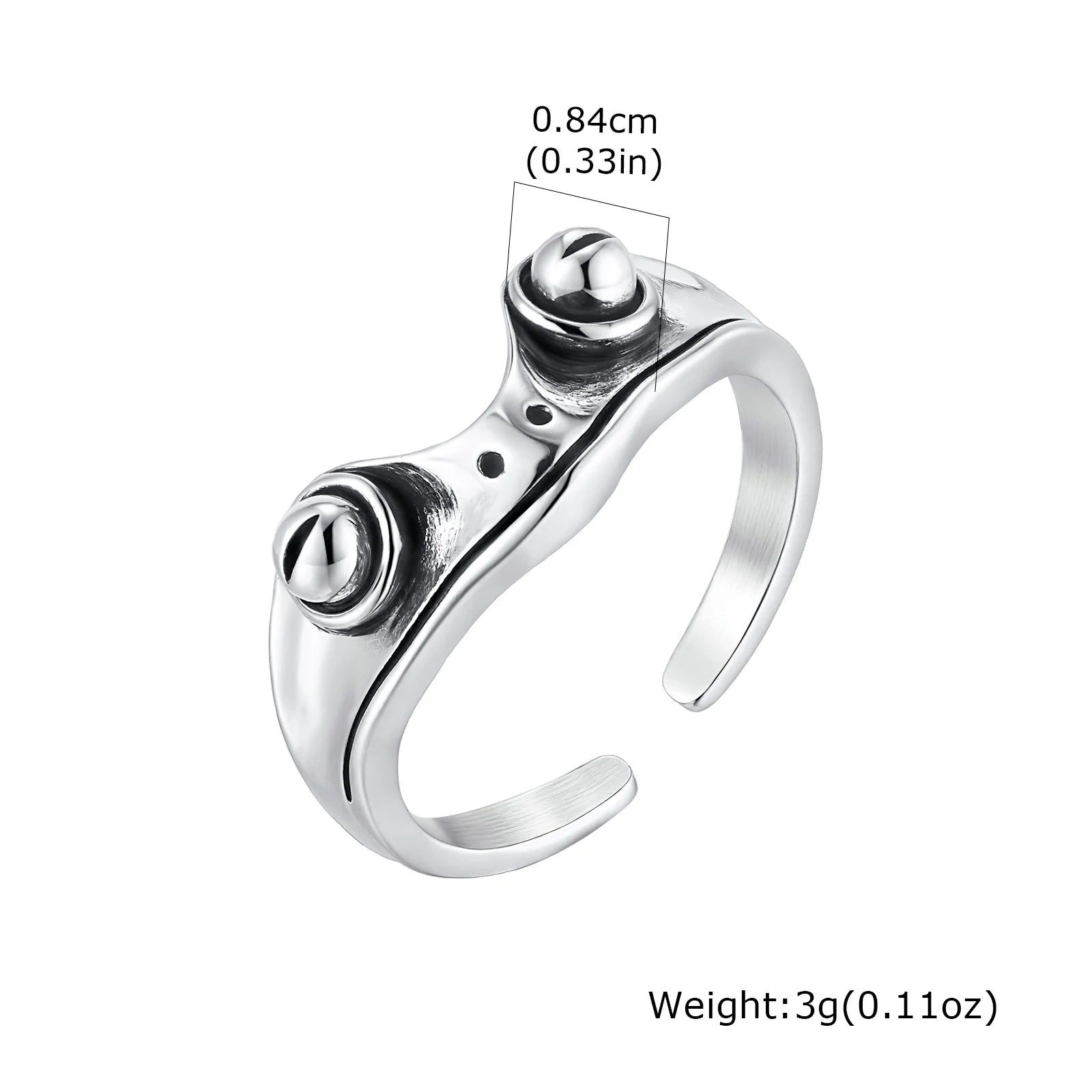Gothic Frog Silver Ring