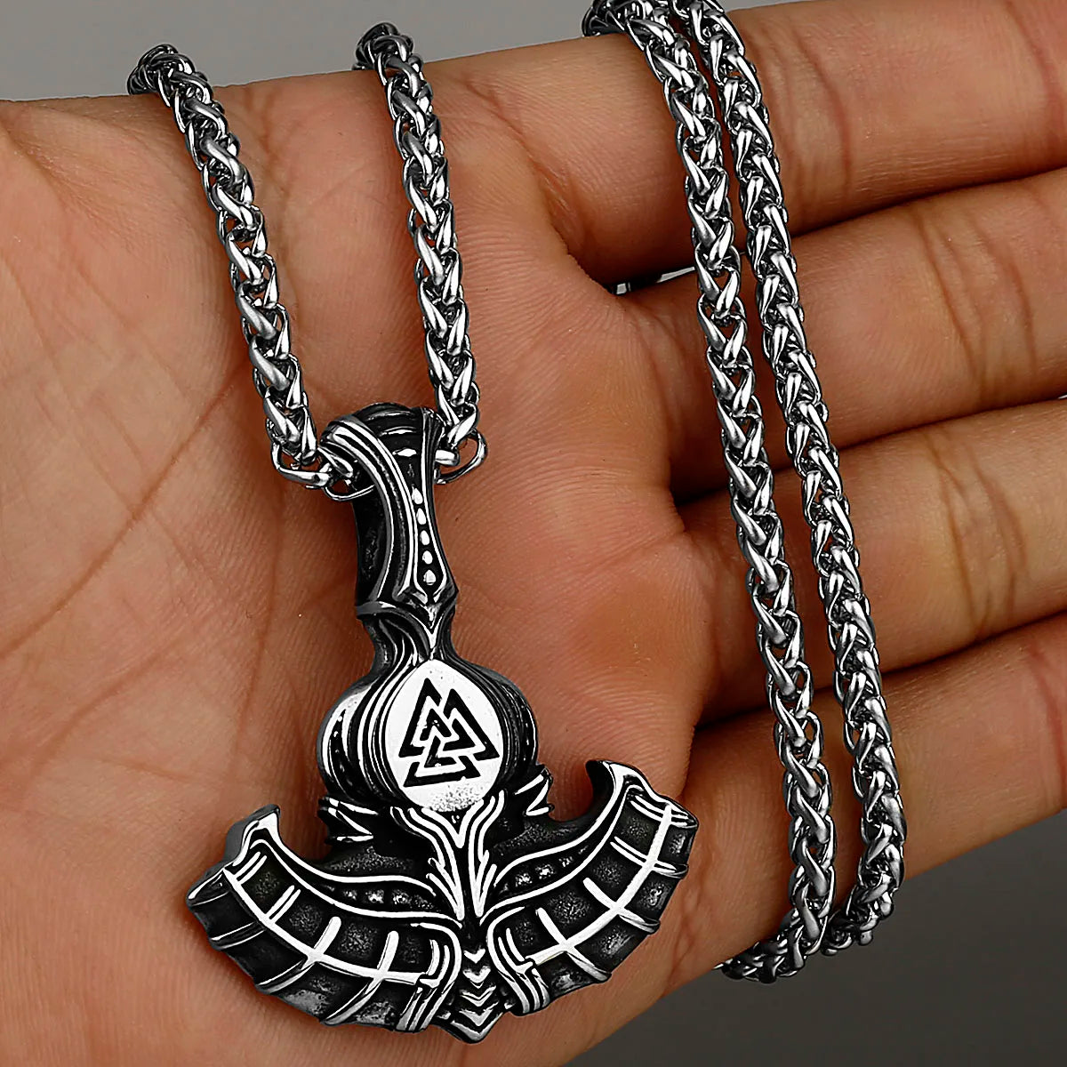 Original Viking Stainless Steel Thor Hammer Multiple Styles Domineering Unisex Necklace Pendant Boyfriend Gift