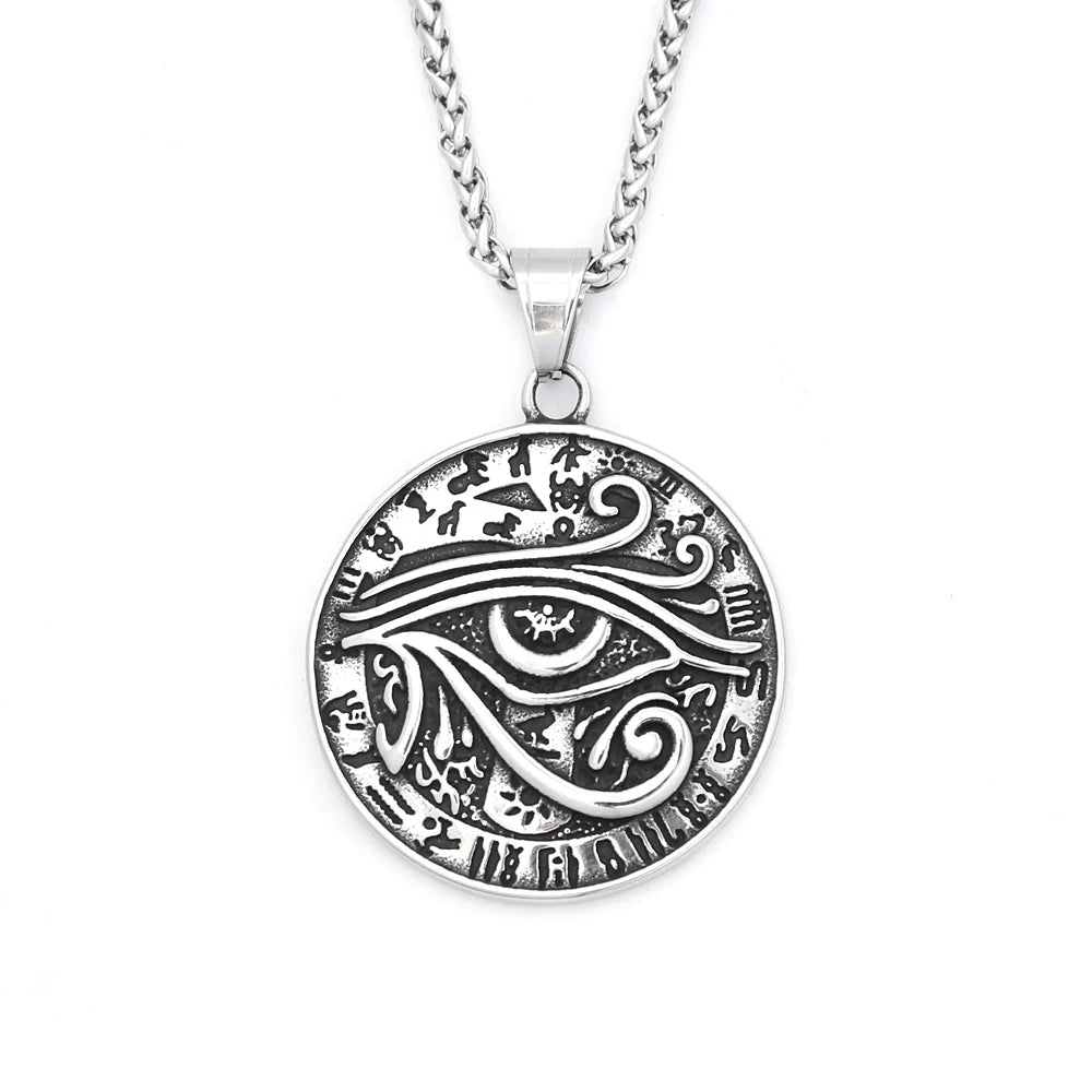Horus Eye Steel Pendant 316L Ancient Egyptian