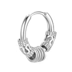 Stainless Steel Gothic Totem Hoop Earring