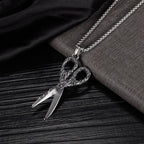 Scissors Pendant Necklace — Stainless Steel