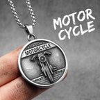 Rider Motorcycle Series Men Necklace Stainless Steel Pendant Chain New in Punk Rock For Women Fashion Jewelry Gifts