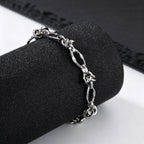 Rock Punk Thorn Knot Chain Bracelet for Men,Hip Hop Stainless Steel Adjustable Chain Wristband,Birthday Male Jewelry