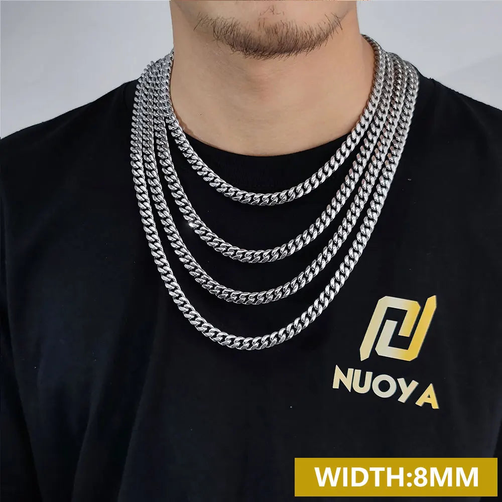 Stainless Steel Cuban Chain Necklace Miami