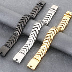 V-Shaped Snake Bone Chain Bracelet for Man High Polished 316l Stainless Steel Men's Bracelets Punk Rock Statement