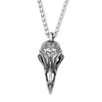 Crow Skull Pendant Necklace — Stainless Steel