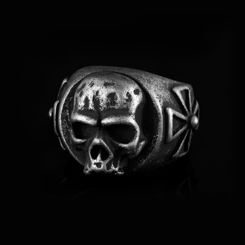 Hip-Hop Men's Biker Rings Head Evil Skull Ring Gothic Punk Rock Biker Jewelry Accessories Wholesale