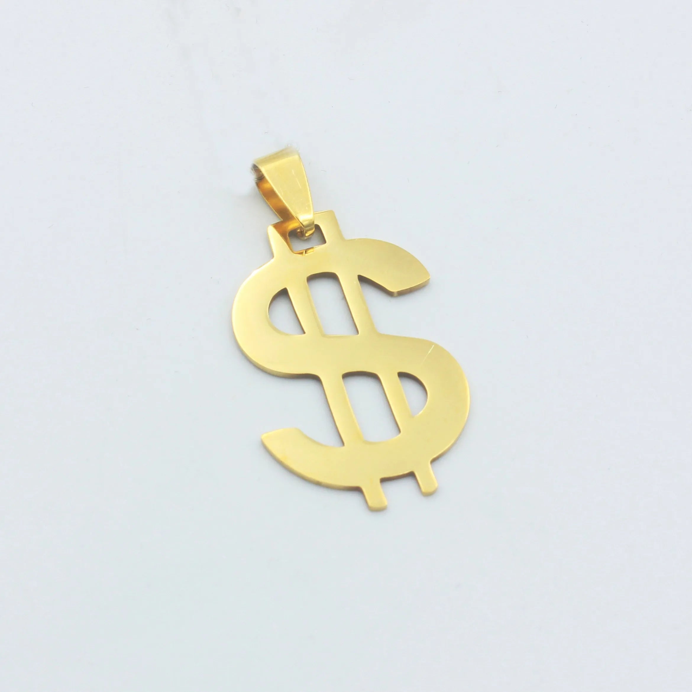 1pc Stainless Steel Dollar Sign Charm Pendant Unisex DIY Jewelry Gift for Men And Women