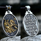 St Christopher Men's Patron Saint Of Time Travelers Archangel Michael dragon slayer st george Pendant Chain Necklace