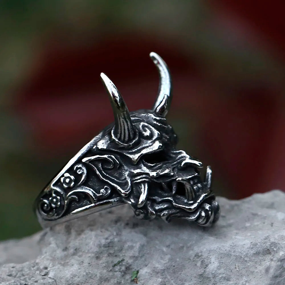 2022 NEW Men's 316L stainless-steel rings Retro Devil Skull Demon gothic punk FASHION Jewelry Gifts free shipping