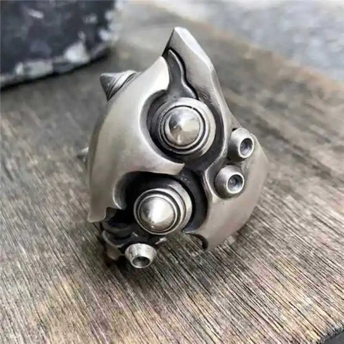 Creative hip-hop punk style adjustable mens rings avant-garde trend silver 925 classic geometric ring party jewelry gift