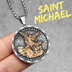 Arch Angel St.Michael Cross Wing Stainless Steel Men Necklaces Pendant Chain Amulet For Women Fashion Jewelry Gift