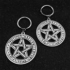 Star Viking Steel Earrings Nordic Rune Pentacle