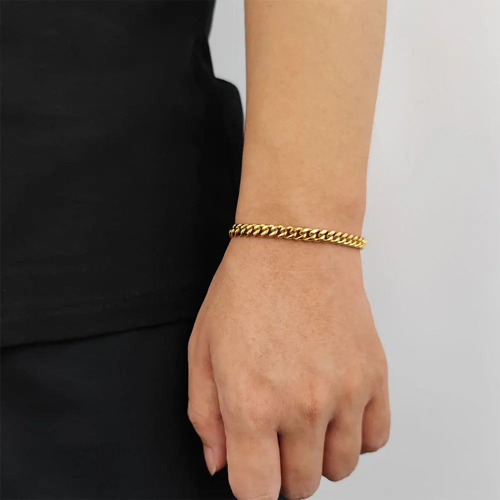 Tennis Bracelet with Stones — Stainless Steel