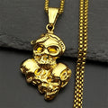 Skull Two-Tone Pendant Punk Party