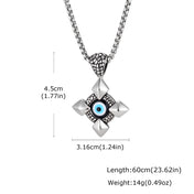New Evil Eye Necklace for Men,High Quality Stainless Steel Geometric Pendant Necklace,Punk Türkiye Amulet Jewelry