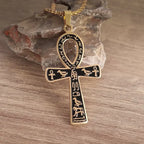 Ancient Egyptian Animal Totem Ankh Cross Pendant Necklace for Men Women Fashion Charm Lucky Riding Jewelry
