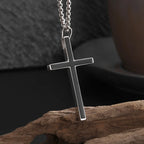 Male Black Plated St Peter's Inverted Cross Pendant Necklace for Men Stainless Steel Choker Crux de Sanctus Petrus