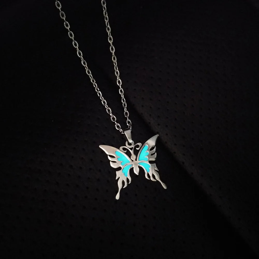 Luminous Heart Pendant Necklace — Stainless Steel