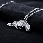Iced Out Pistol Pendant — 925 Silver