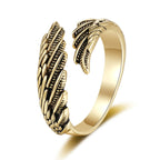 Retro Angel Demon Wings Open Ring for Women Couples Punk Gothic Adjustable Finger Jewelry Accessories Hip Hop Gifts