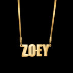 Atoztide Personalized Customized Brand Logo Names Pendant Necklace Stainless Steel Thick Chain for Men Women Jewelry