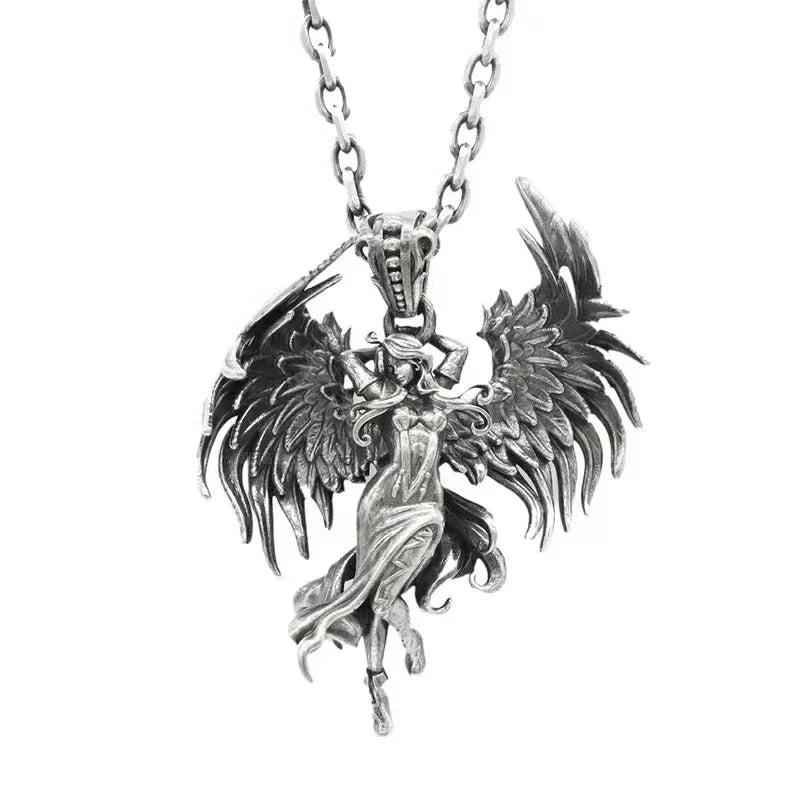 Fashion Anime Sexy Double Ponytail Lolita Pendant Goddess Necklace Men and Women Charm Temptation Cool Jewelry