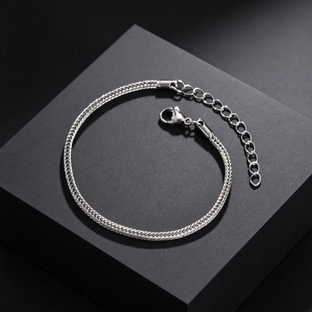 Minimalist Foxtail Chain Bracelet — Stainless Steel