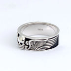 Skull Wing Ring — 925 Silver